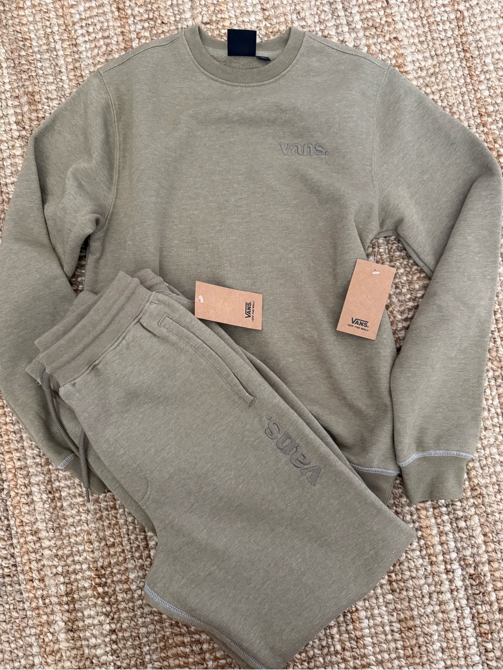 Vans Olive Crewneck and Jogger Set NWT